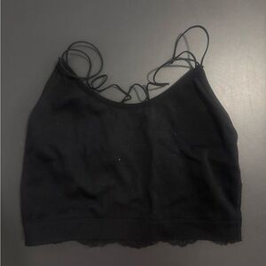 Hollister Black Strappy Crop Top